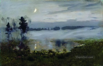 Isaac Ilich Levitan Painting - niebla sobre el agua Isaac Levitan